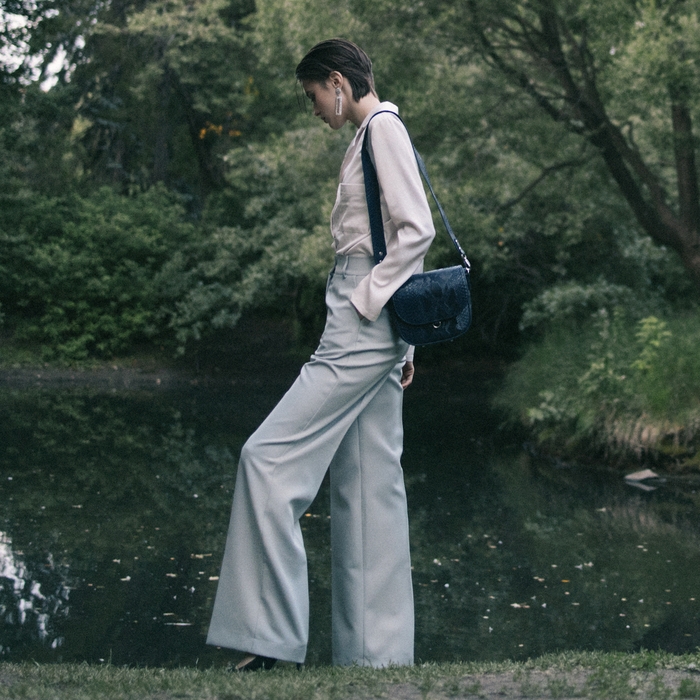 Сумка женская TEXTURA, мессенджер, маленький размер, цвет синий