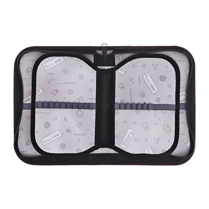 Пенал 3 секции, вкладка внутри, 140 х 210 х 40 мм, тканевый, Calligrata TOP Block Пенал 3 секции, вкладка внутри, 140 х 210 х 40 мм, тканевый, Calligrata TOP Block "Милый котик"