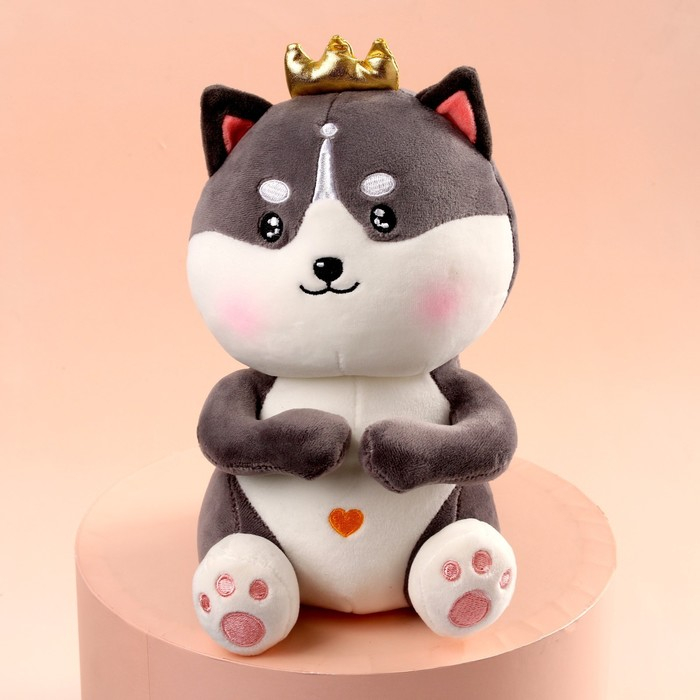 Мягкая игрушка &laquo;Хаски с короной&raquo;