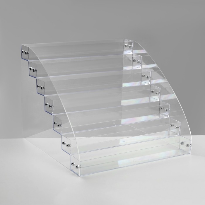 Подставка под лаки 7 этажей, оргстекло, 31&times;31&times;25 см, цвет прозрачный