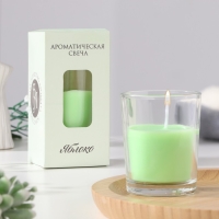Свеча ароматическая в стакане "Нюд", 5х6 см, яблоко Свеча ароматическая в стакане "Нюд", 5х6 см, яблоко