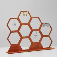 Подставка для украшений &laquo;Соты&raquo;, 28&times;5,5&times;23 см, фанера, цвет полисандр