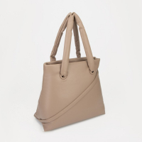 Сумка-шопер женская на молнии, цвет бежевый Сумка-шопер женская на молнии, цвет бежевый