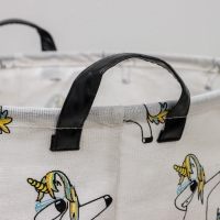 Корзина бельевая текстильная Доляна &laquo;Единороги&raquo;, 40&times;40&times;48,5 см