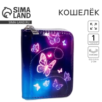 Кошелёк с голографическим эффектом «Бабочки», 12.5х9.2 см Кошелёк с голографическим эффектом «Бабочки», 12.5х9.2 см