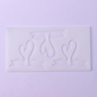 Форма для шоколада &laquo;Пара лебедей&raquo;, силикон, 3 ячейки, 20&times;10,5&times;0,3 см, цвет прозрачный