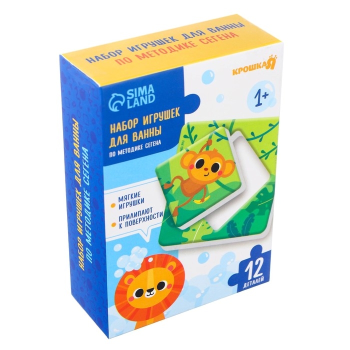 Мягкий пазл для малышей &laquo;Африка&raquo;, по методике Сегена , 6 деталей, Крошка Я