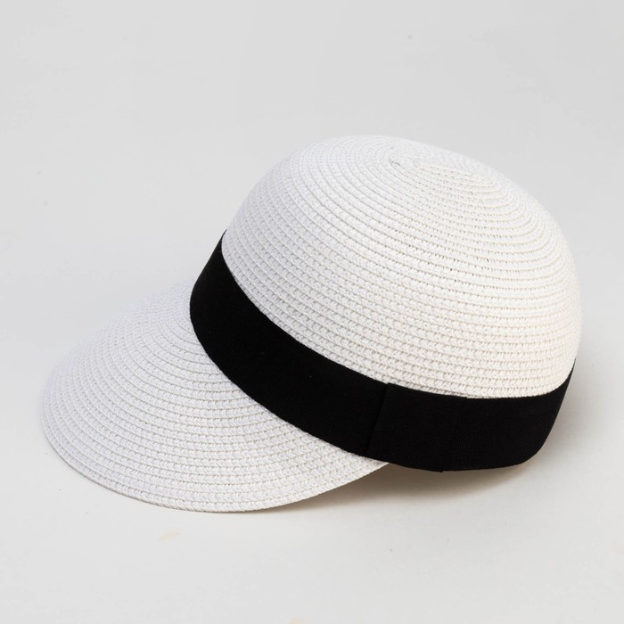 Кепка женская плетёная MINAKU цвет белый, р-р 58 Кепка женская плетёная MINAKU цвет белый, р-р 58