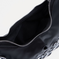 Сумка-багет на молнии, цвет чёрный Сумка-багет на молнии, цвет чёрный