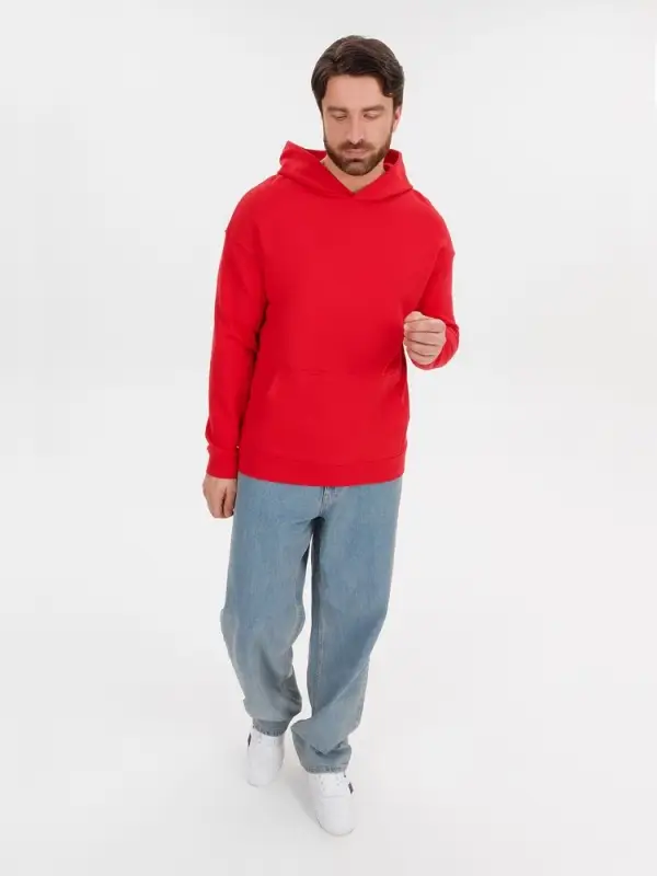 Худи оверсайз унисекс Outshine, красное, размер M/L