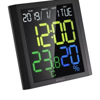 Часы настольные с термометром и гигрометром КТ-3389 Часы настольные с термометром и гигрометром КТ-3389