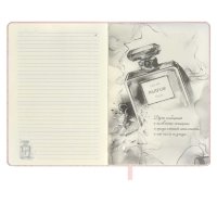 Ежедневник недатированный А5, 164 листа ESCALADA, твёрдый переплёт с поролоном, искусственная кожа "Лайка", стёганая строчка, кремовый офсет 70 г/м&sup2;, розовый