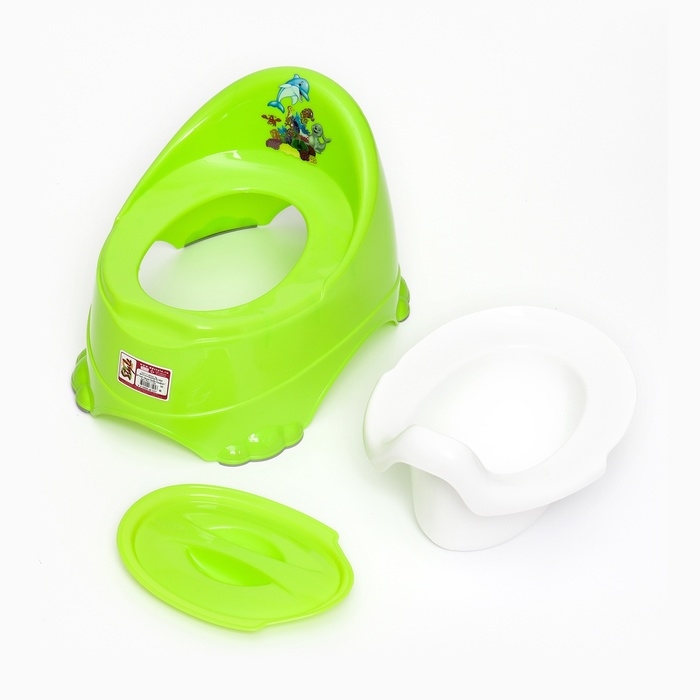 Горшок детский антискользящий «Бэйби-Комфорт» с крышкой, съёмная чаша, цвет салатовый Горшок детский антискользящий «Бэйби-Комфорт» с крышкой, съёмная чаша, цвет салатовый