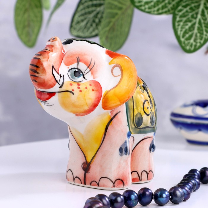 Сувенир &laquo;Слон Тоша&raquo;, 9х11см, гжель , цвет