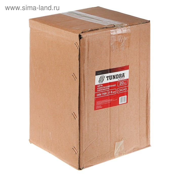 Цепь короткозвенная ТУНДРА krep, DIN766, диаметр 8 мм, сварная, оцинкованная, 20 м Цепь короткозвенная ТУНДРА krep, DIN766, диаметр 8 мм, сварная, оцинкованная, 20 м