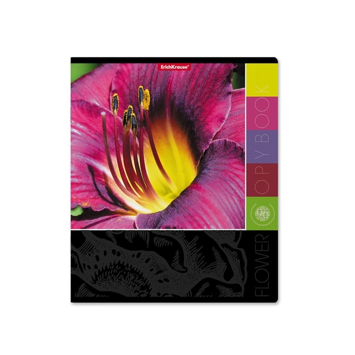 Тетрадь 96 листов в клетку, ErichKrause Тетрадь 96 листов в клетку, ErichKrause "Цветовая палитра", обложка мелованный картон, УФ-лак, блок офсет 100% белизна, МИКС