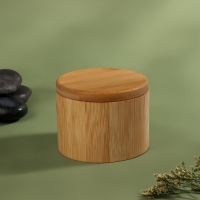 Органайзер для хранения &laquo;BAMBOO&raquo;, с раздвижной крышкой, d 9 &times; 7 см, цвет коричневый