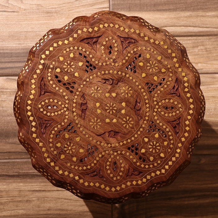 Столик кофейный 38х38х38 см, дерево шишам