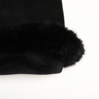 Перчатки женские, безразмерные, без утеплителя, цвет чёрный Перчатки женские, безразмерные, без утеплителя, цвет чёрный