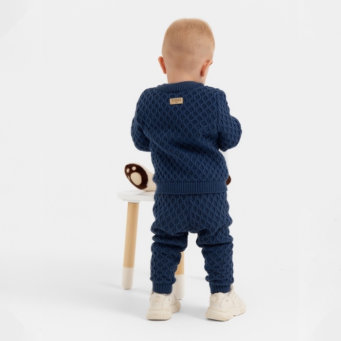 Джемпер детский вязаный MINAKU, цвет синий, рост 86-92 см