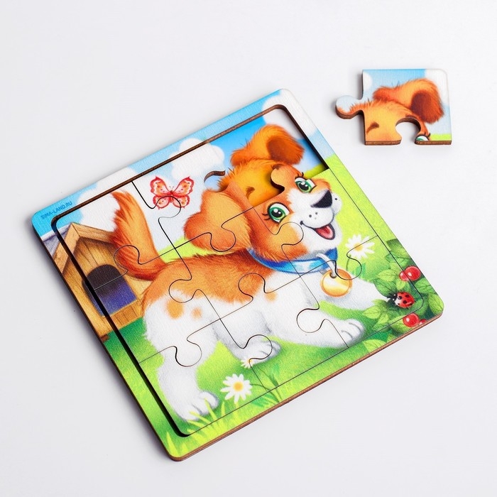 Пазл &laquo;Щенок&raquo;, 9 деталей