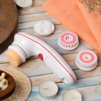 Массажёр для лица Luazon LEM-25, 4 в 1, 2хAA (не в комплекте), розовый Массажёр для лица Luazon LEM-25, 4 в 1, 2хAA (не в комплекте), розовый