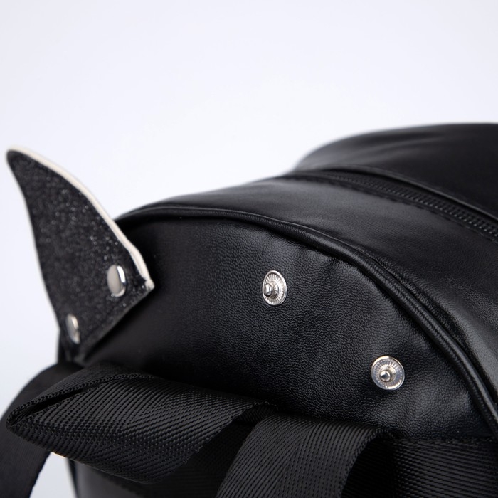 Рюкзак детский для девочки с блестками &laquo;Котик&raquo;, съемные элементы, 27х23х10 см