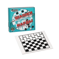 Настольные игры 2 в 1 "Надо думать": шашки, нарды, поле 21 х 19 см Настольные игры 2 в 1 "Надо думать": шашки, нарды, поле 21 х 19 см