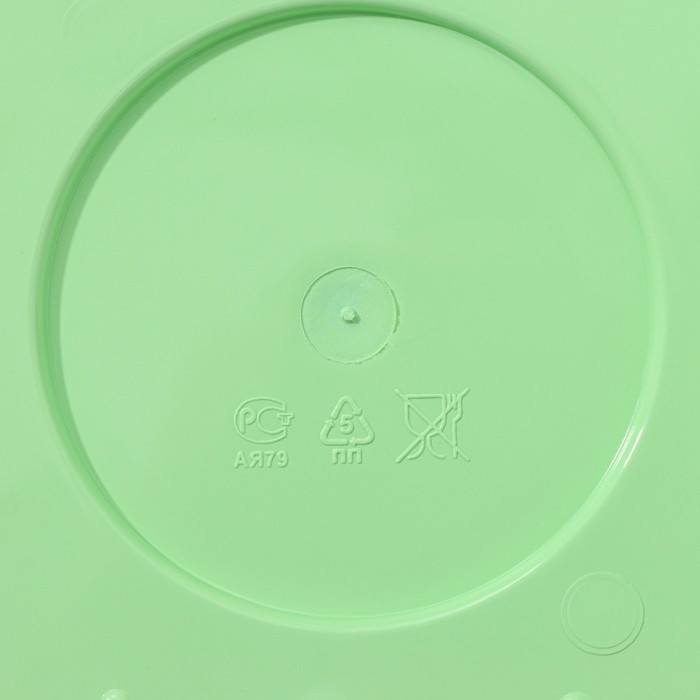 Горшок для цветов с поддоном &laquo;Знатный&raquo;, 3,9 л, d=22,5 см, зелёный