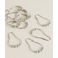 Набор крючков для штор Доляна, 12 шт, цвет хромированный Набор крючков для штор Доляна, 12 шт, цвет хромированный