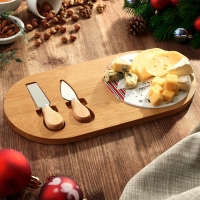 Новый год. Набор для подачи сыра &laquo;Счастливого Нового года&raquo;, 18 х 36 см