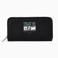 Кошелек кожзам "Time is money" 19*10 см Кошелек кожзам "Time is money" 19*10 см
