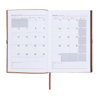 Ежедневник датированный 2025 года, А5, 176 листов ESCALADA, мягкая обложка из искусственной кожи, блинтовое тиснение, ляссе, блок 70 г/м2, бежевый