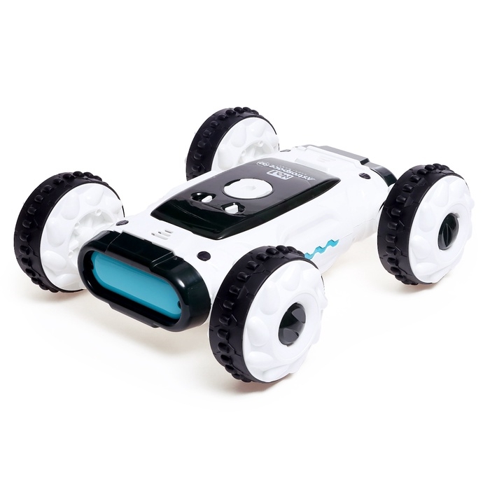 Машинка перевертыш &laquo;Техно&raquo;, радиоуправляемая, дрифт, аккумулятор, на пульте управления, цвет белый