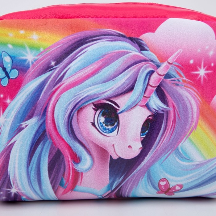 Сумка детская для девочки &laquo;Волшебный единорог&raquo; из эко-кожи, на ремешке, 15х12х3 см