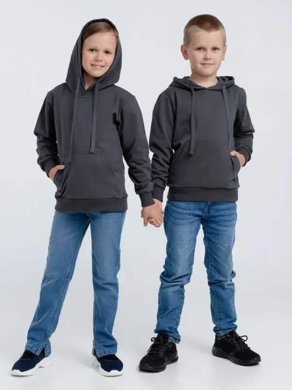 Худи детское Kirenga Kids 2.0, темно-серое (графит), 6 лет