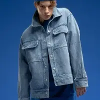 Куртка джинсовая O2, голубая, размер M/L