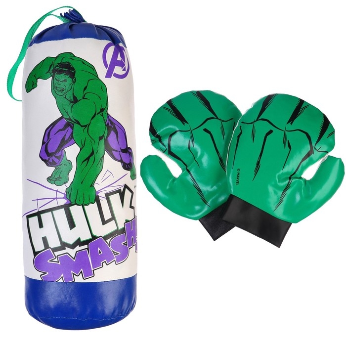Игровой набор для бокса «Халк», груша 13х13х35 см, Мстители Игровой набор для бокса «Халк», груша 13х13х35 см, Мстители