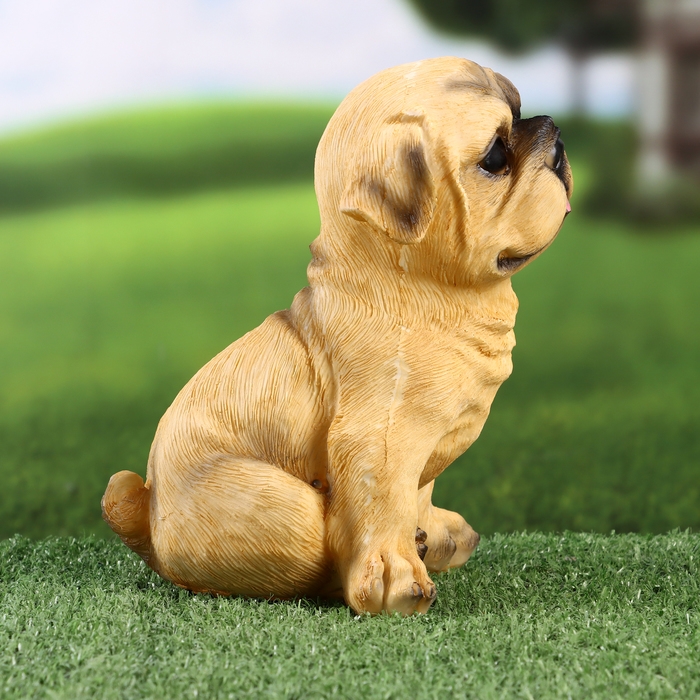 Садовая фигура Садовая фигура "Мопс" 13х11х19см ///