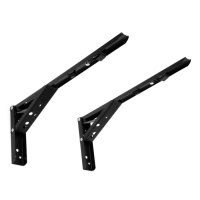 Кронштейн складной для столов и полок ТУНДРА, F001 , 2 шт., длина 350 мм., сталь, цвет черный   9703