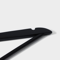 Плечики - вешалки для одежды Доляна, 44,5х23 см, 3 шт, с перекладиной, широкие плечики, деревянные сорт B, цвет чёрный Плечики - вешалки для одежды Доляна, 44,5х23 см, 3 шт, с перекладиной, широкие плечики, деревянные сорт B, цвет чёрный