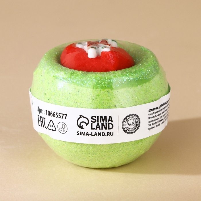 Новый Год. Бомбочка для ванны с игрушкой, 140 г, микс