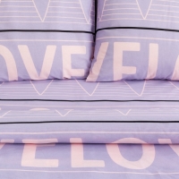 Постельное бельё &laquo;Этель&raquo; дуэт Violet love 143*215 см - 2 шт, 240*220 см, 70*70 см -2 шт, бязь 125 г/м2
