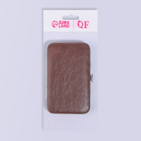 Набор маникюрный &laquo;Рептилия&raquo;, 8 предметов, в футляре, цвет коричневый