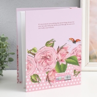 Фотоальбом на 200 фото 10х15 см "Розы и горошек" в коробке 25,8х21х5 см