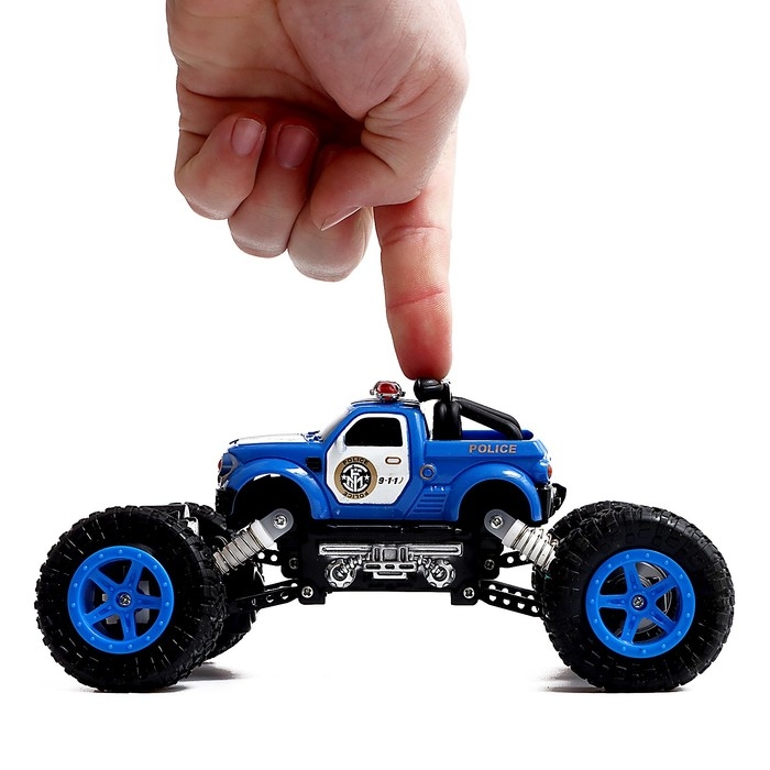 Джип радиоуправляемый &laquo;Полиция&raquo;, работает от аккумулятора, цвет синий