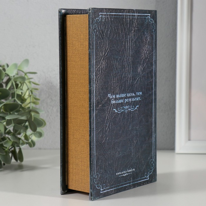 Сейф дерево книга кожа "Мои наполеоновские планы" 21х13х5 см