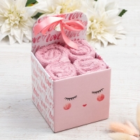 Набор махровых салфеток "Love" 30х30 см-4шт, хлопок, 340 г/м2 Набор махровых салфеток "Love" 30х30 см-4шт, хлопок, 340 г/м2