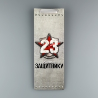 Пакет подарочный ламинированный под бутылку, упаковка, «Защитнику», 23 февраля, 13 x 35 x 10 см Пакет подарочный ламинированный под бутылку, упаковка, «Защитнику», 23 февраля, 13 x 35 x 10 см