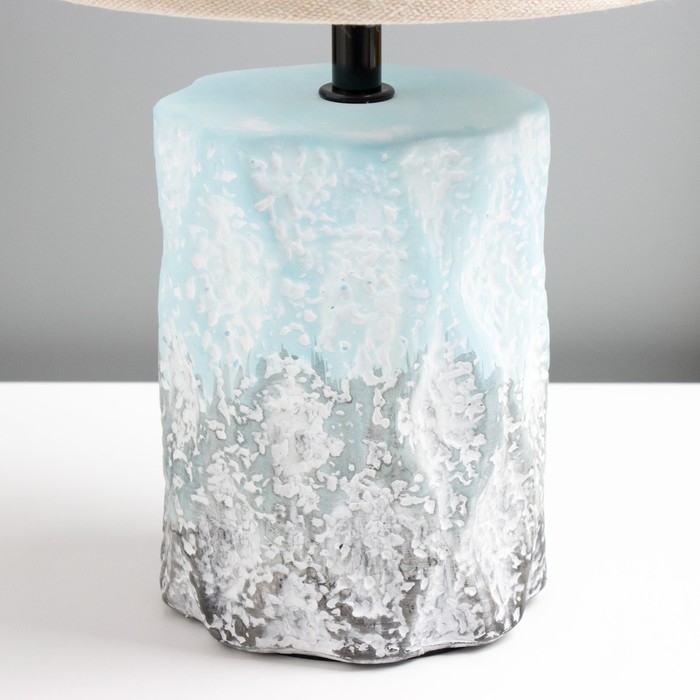 Настольная лампа "Сан" E14 40Вт голубой-серый 20х20х33 см RISALUX
